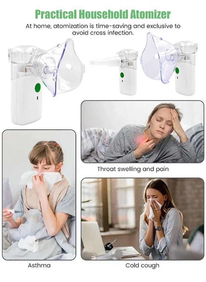 Eworld - Portable Handheld Nebulizer Machine – Mini Ultrasonic Vaporizer with Adjustable Mist Modes, Efficient Medication Delivery for Adults & Kids, Includes Masks and Mouthpieces, Ideal for Home and Travel - Image 1