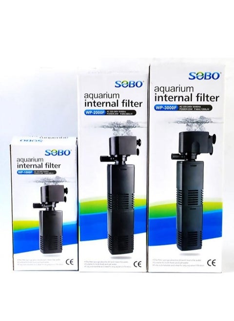 SOBO Submersible Silent Aquarium Internal Filter 20W, Fish Tank Filter with 880 l/hr. Water Pump