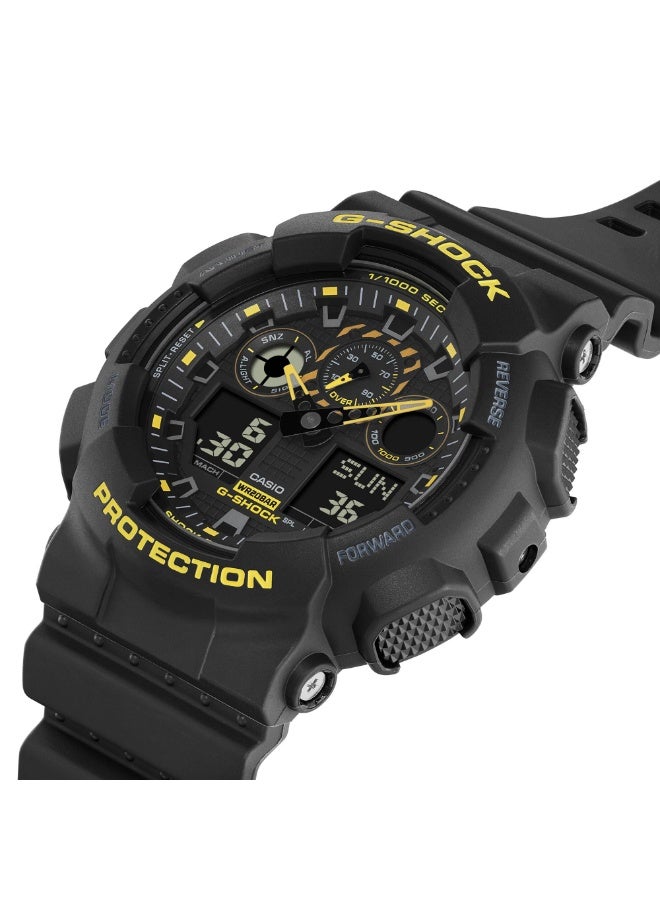 Casio G-SHOCK GA-100CY-1ADR, Analog-Digital Watch, Shock Resistant, 200M Water Resistant, Super Illuminator LED, World Time, Stopwatch, Countdown Timer - Image 4