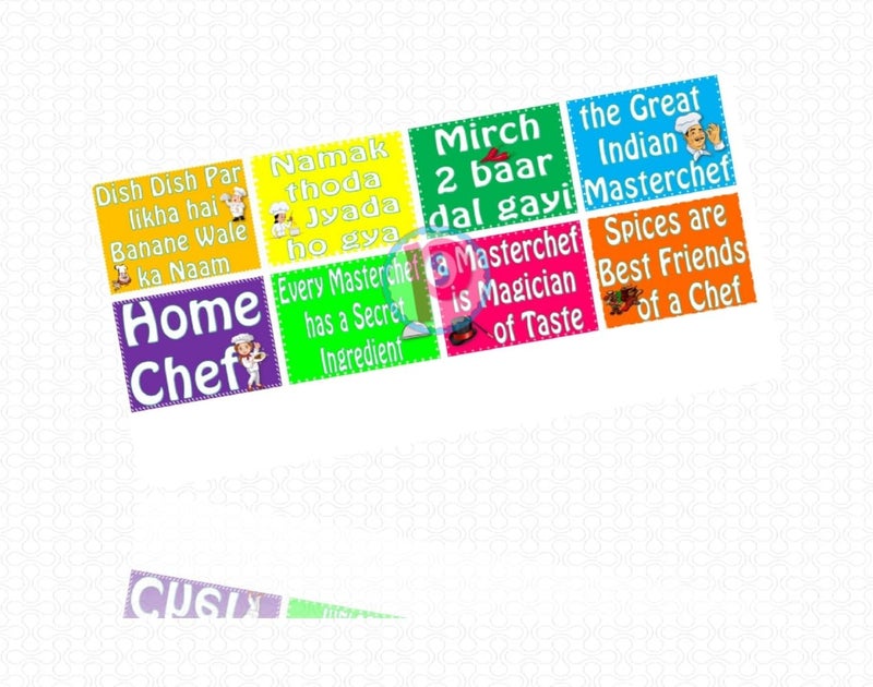 PartyStuff PartyStuff Props MasterChef Speech Bubbles 8 Piece - Image 2