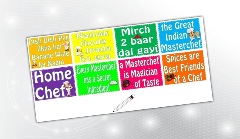 PartyStuff PartyStuff Props MasterChef Speech Bubbles 8 Piece - Image 1