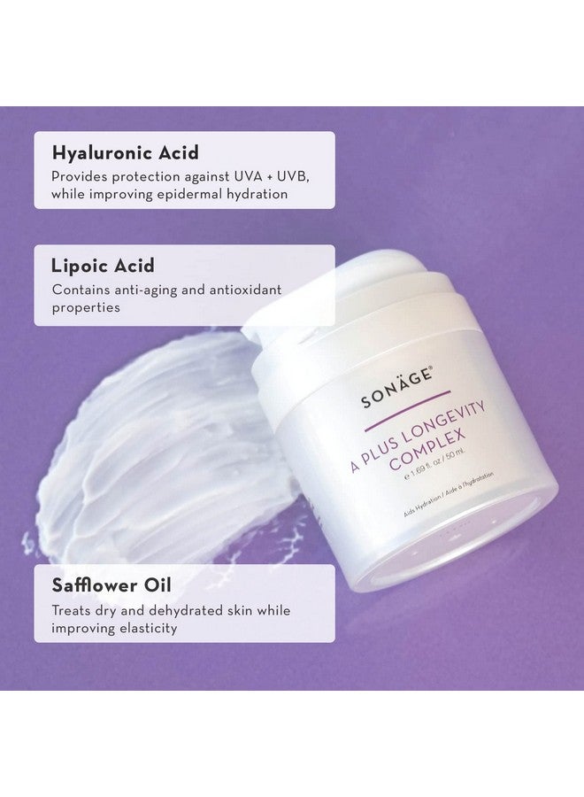 sonage A Plus Longevity Complex Antiaging Night Cream For Face And Neck Moisturizer With Hyaluronic Acid And Vitamin A Target Wrinkles Fine Lines And Dryness For All Skin Types - Image 3