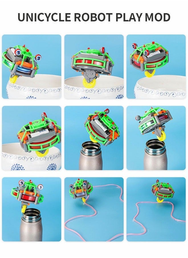 GROIC Glowing Top, Tumbler Unicycle, Tightrope Walking Robot, Decompression Toys Educational Diy  - Image 4