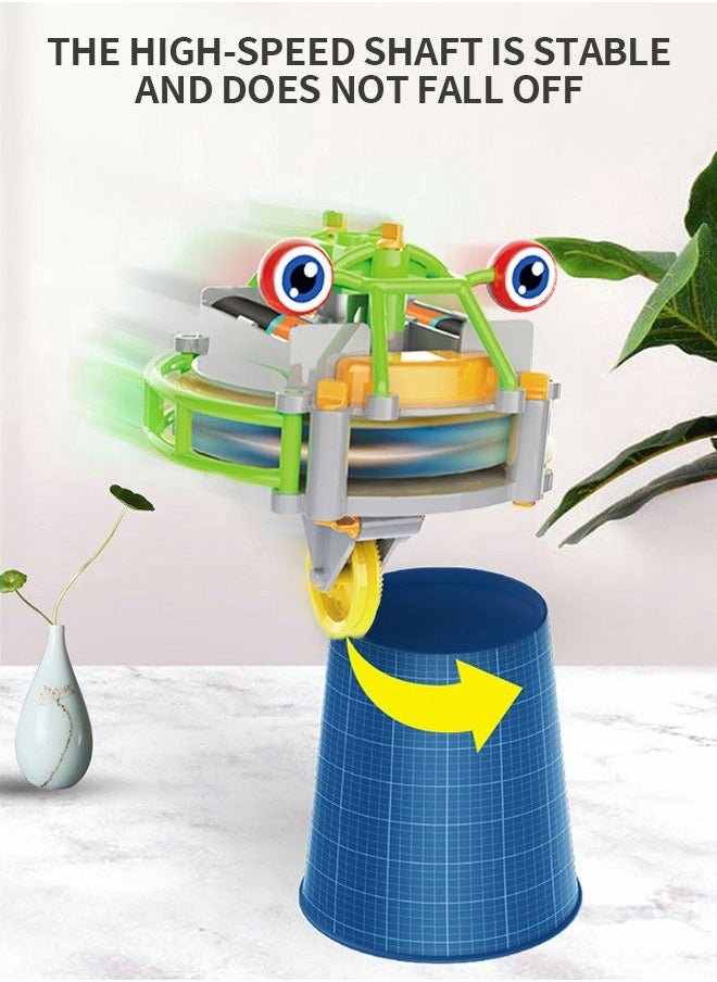 GROIC Glowing Top, Tumbler Unicycle, Tightrope Walking Robot, Decompression Toys Educational Diy  - Image 2