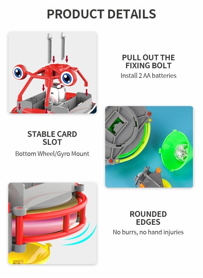GROIC Glowing Top, Tumbler Unicycle, Tightrope Walking Robot, Decompression Toys Educational Diy  - Image 5