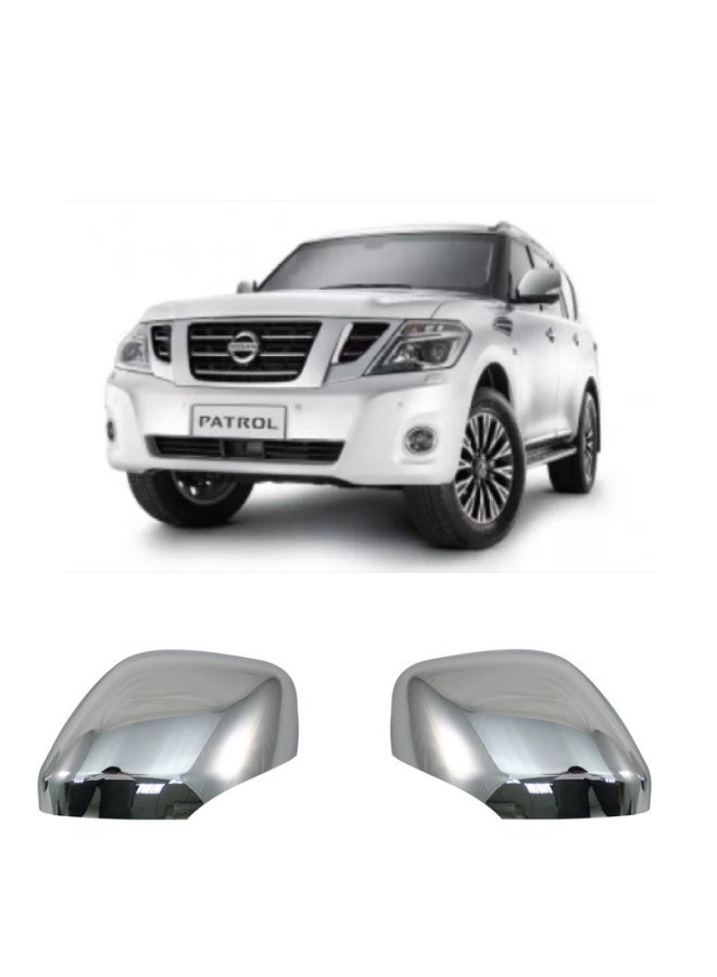 Generic Chrome Mirror Covers For Nissan Patrol 2010 2011 2012 2013 2014 2015 2016 2017 2018 2019 2020 2021 2022  - Image 1