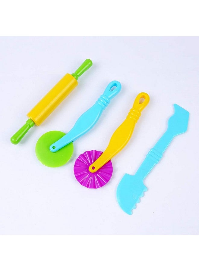 ييهيبيبي مجموعة أدوات عجينة الطين من يا بيبي، مكونة من 11 قطعة، بكرات عجينة اللعب، قوالب، قواطع، أدوات تشكيل، ألوان عشوائية - متعددة الألوان - Image 4