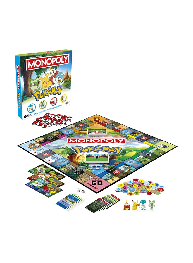 مونوبولي Pokémon Edition Board Game | Ages 8 And Up | 2 To 4 Players | Kids Games For Pokémon Fans | Fun Family Games| 45 Mins. Avg.