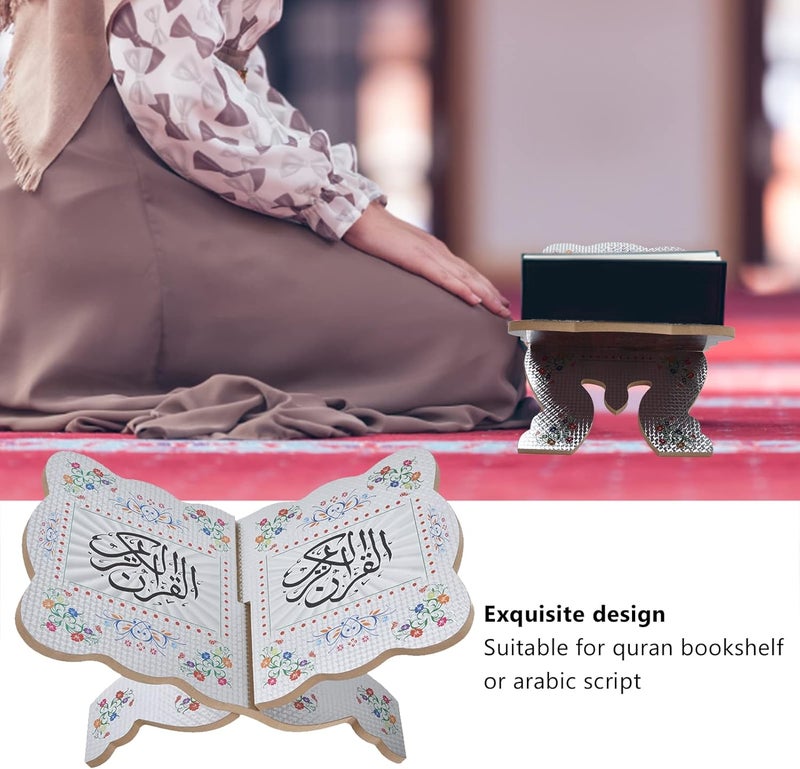 تشكيغلو حامل كتب، حامل مصحف خشبي قابل للطي، حامل كتاب مقدس، حامل كتب إسلامية، حامل كتب بخط عربي، حامل كتب مصحف، حامل كتب للقراءة (#2)#2 - Image 3