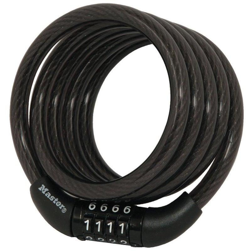 Master Lock Bike Lock Cable with Combination Black, 8143D - Image 1
