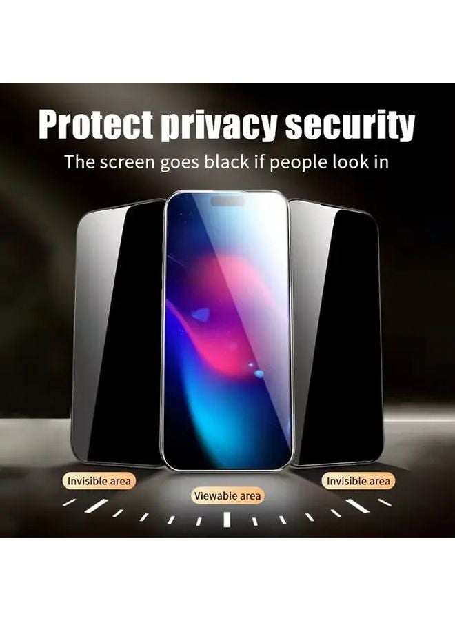 2 Pack Matte Ceramic Screen Protector Privacy Anti Spy For iPhone 17 Pro Max Black - Image 3