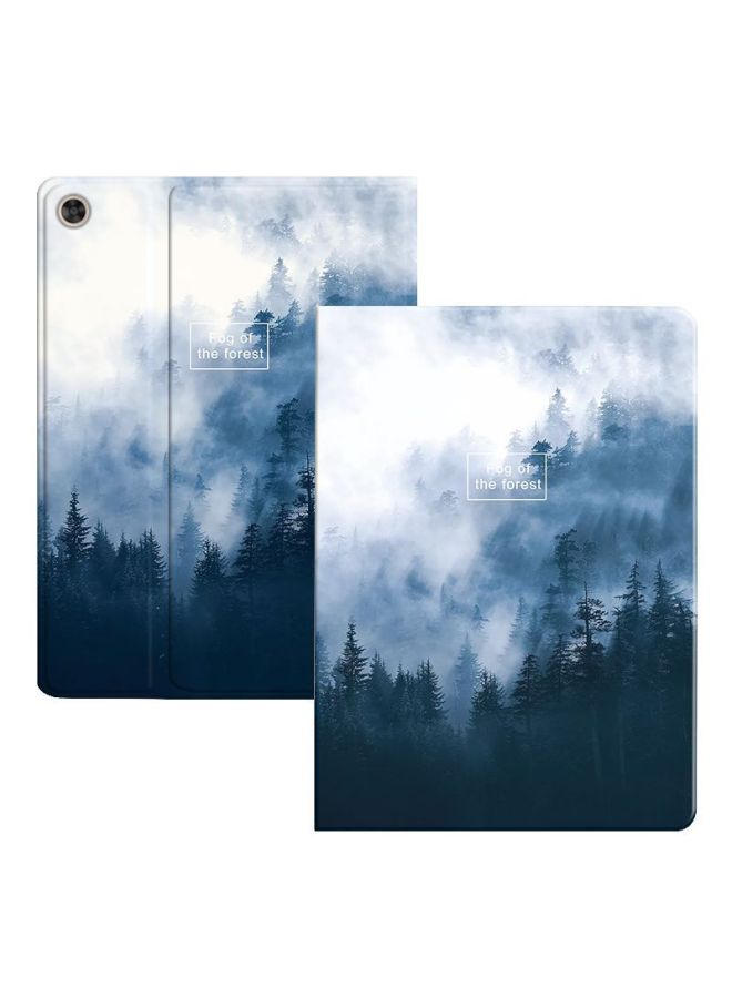 Applicable Small Tablet K16 Protective Case S12 Smart Learning Machine Computer Leather Case G12 Soft Case G16 All-inclusive Cartoon-Color:Forest Fog Blue-Applicable Model:Small Learning Machine S20/S20 Pro  - Image 1