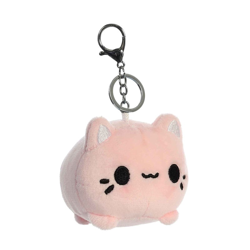 Aurora Enchanting Tasty Peach Strawberry Meowchi Keychain Stuffed Animal  Bright  Colorful Design  Showpiece Plush  Pink 35 Inches - Image 1