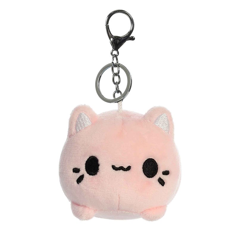 Aurora Enchanting Tasty Peach Strawberry Meowchi Keychain Stuffed Animal  Bright  Colorful Design  Showpiece Plush  Pink 35 Inches - Image 2