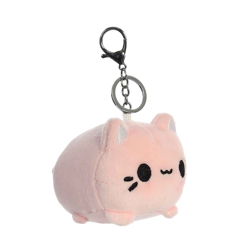 Aurora Enchanting Tasty Peach Strawberry Meowchi Keychain Stuffed Animal  Bright  Colorful Design  Showpiece Plush  Pink 35 Inches - Image 3
