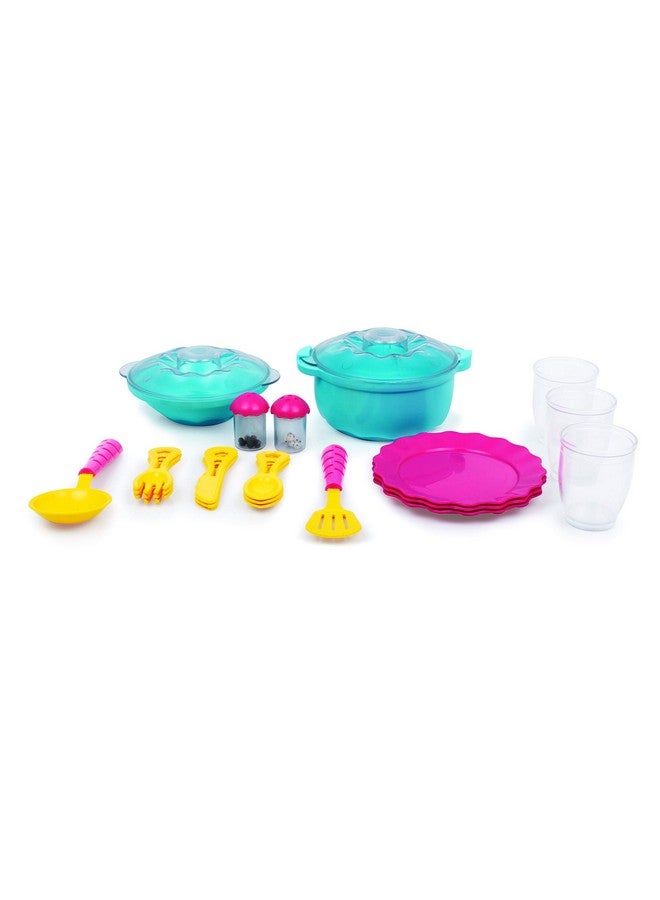 Giggles Funskool - Dinnerware Set, 23 Colourful Pretend and Play Cooking Set, Language and Social Skills,Role Play, 3 Years & Above, Preschool Toys - Image 1