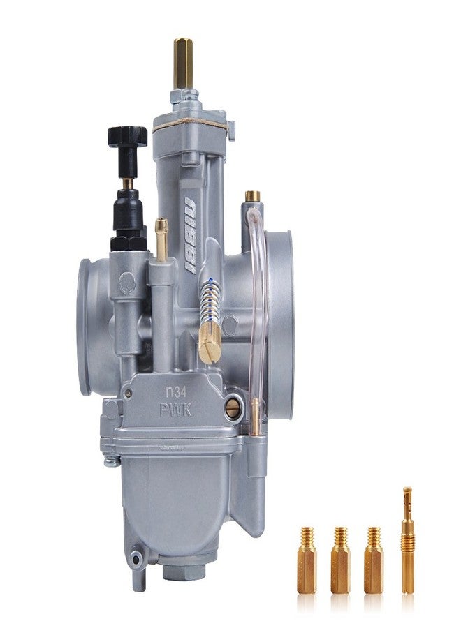 NIBBI High Performance Speed Modified Oxidize Carburetor PWK34mm Fit Motorcycle Scooter ATV Dirt bike 250CC-350CC Honda Yamaha Suzuki Kawasaki CG GY6 Engine