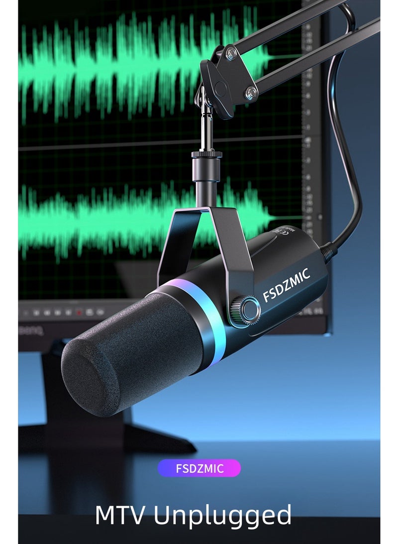 Gaming XLR/USB Microphone Kit, Streaming Dynamic Computer Mic for Vocal Podcast Recording - Image 5