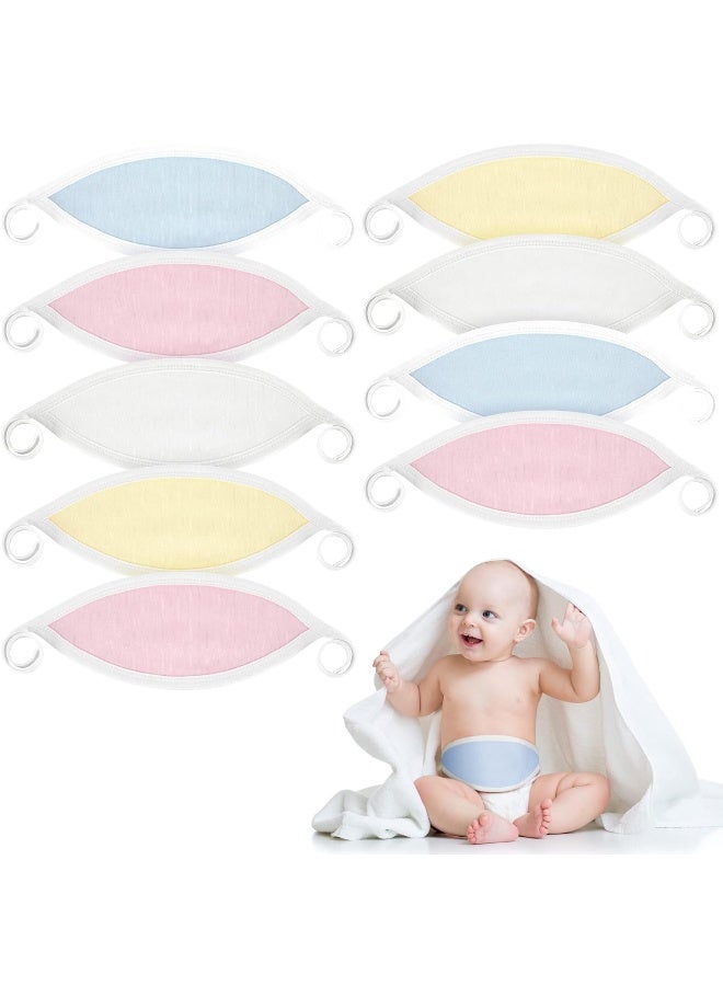 Hoolerry 8 Pcs Baby Belly Band Newborn Infant Comfort Cotton Belly Binder Wraps for Baby Umbilical Cord Cover Band Umbilical Cord Belt for 0-12 Months Infant Boy Girl Gift, 4 Color - Image 1