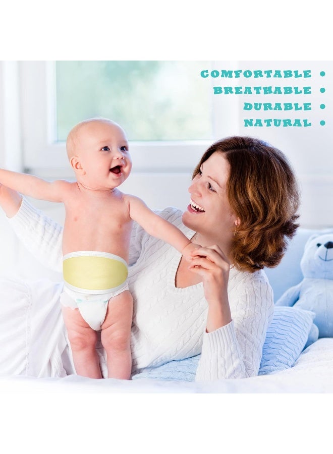 Hoolerry 8 Pcs Baby Belly Band Newborn Infant Comfort Cotton Belly Binder Wraps for Baby Umbilical Cord Cover Band Umbilical Cord Belt for 0-12 Months Infant Boy Girl Gift, 4 Color - Image 4