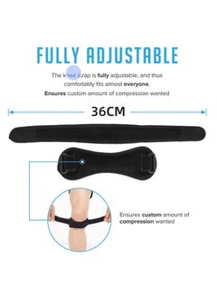 Cuken 1-Pair Patella Support Knee Strap for Knee Pain Relief, Adjustable Knee Brace Patella Support Band for Running, Hiking, Volleyball, Jumpers Knee, Basketball  - Image 2