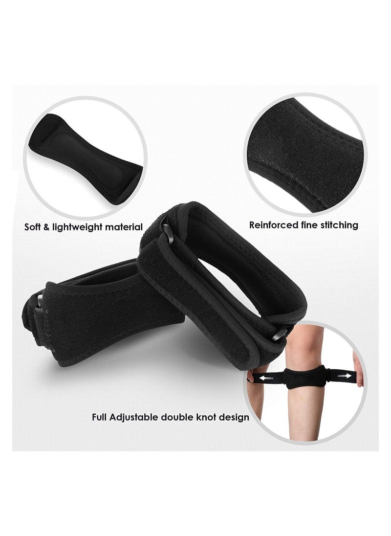 Cuken 1-Pair Patella Support Knee Strap for Knee Pain Relief, Adjustable Knee Brace Patella Support Band for Running, Hiking, Volleyball, Jumpers Knee, Basketball  - Image 3