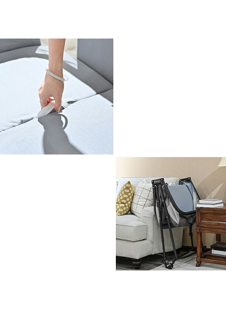 2-in-1 Baby Bedside Crib Portable Travel Cot Foldable Bassinet Bed Newborn Cot