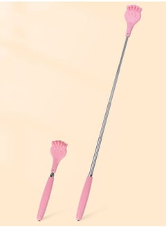 SYOSI 2Pcs Back Scratchers, Portable Extendable Telescopic Metal Back Scratchers Cat Claw Pink, Blue  - Image 3