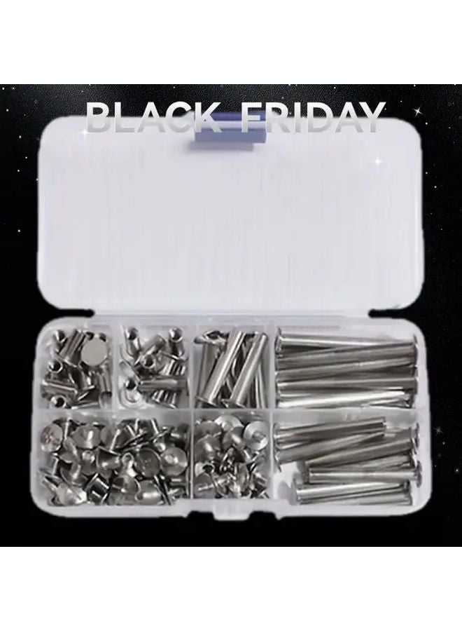 62 Pairs 124 Pcs M5 Chicago Screws Phillips Binding Screw Posts Assorted Kit 6 Sizes - Image 2