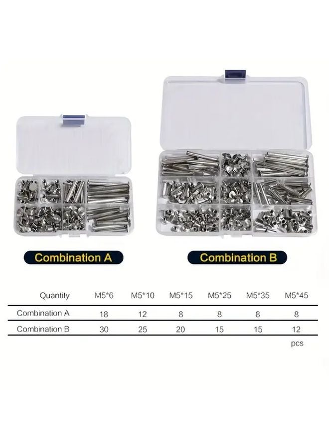 62 Pairs 124 Pcs M5 Chicago Screws Phillips Binding Screw Posts Assorted Kit 6 Sizes - Image 5