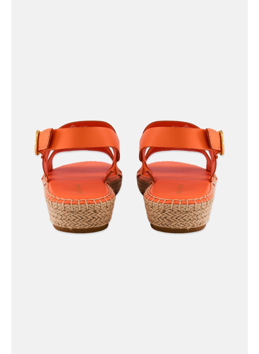 COLE HAAN - Women Medium CF Tildean Adjustable Buckle Sandals, Orange - Image 1