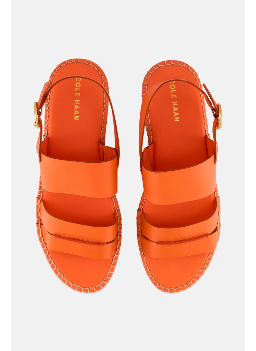 COLE HAAN - Women Medium CF Tildean Adjustable Buckle Sandals, Orange - Image 1