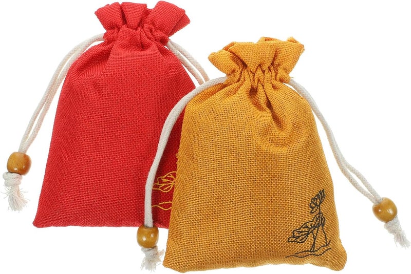 TOYANDONA Natural Lavender Wardrobe Sachets 2pcs, Dried Flower Cotton Linen Fragrance Bags for Closet and Home Air Freshener Random Color - Image 1
