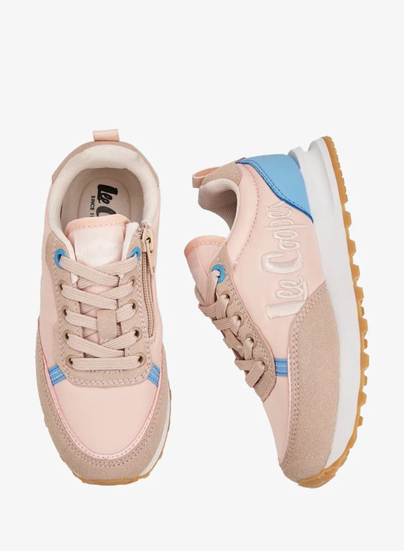 لي كوبر حذاء رياضي بناتي بأربطة ولسان سحب