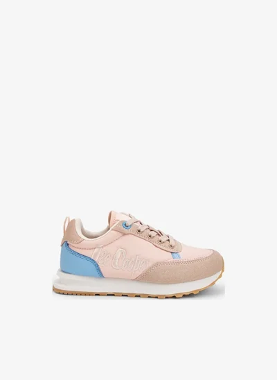 Lee Cooper Girls' Panelled Lace-Up Sneakers with Pull Tab