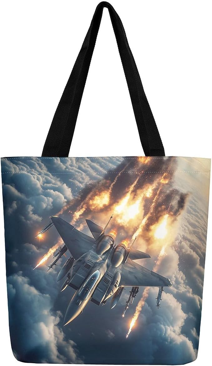 [One-time only offer] Castle Fairy Airplane Canvas Tote Bag,Aircraft Flight Runway Lights Reusable Grocery Handbag Discounted price Recommended by Saudi locals Flexible anti-break Practical design Advanced compact design One-time only offer Local trackable shipment Multi-use upgraded craftsmanship Budget friendly trendy design KSA approved quality Reduce daily hassle Competitive price Local ready stock fast ship Classic design alternatives Daily hot sale Exclusive deal Season hot seller Climate adapted upgraded quality Gulf market standard build Fast intercity distribution Gulf approved global quality Great for gift & personal use Safe silicone build Available in multiple sizes - Image 1