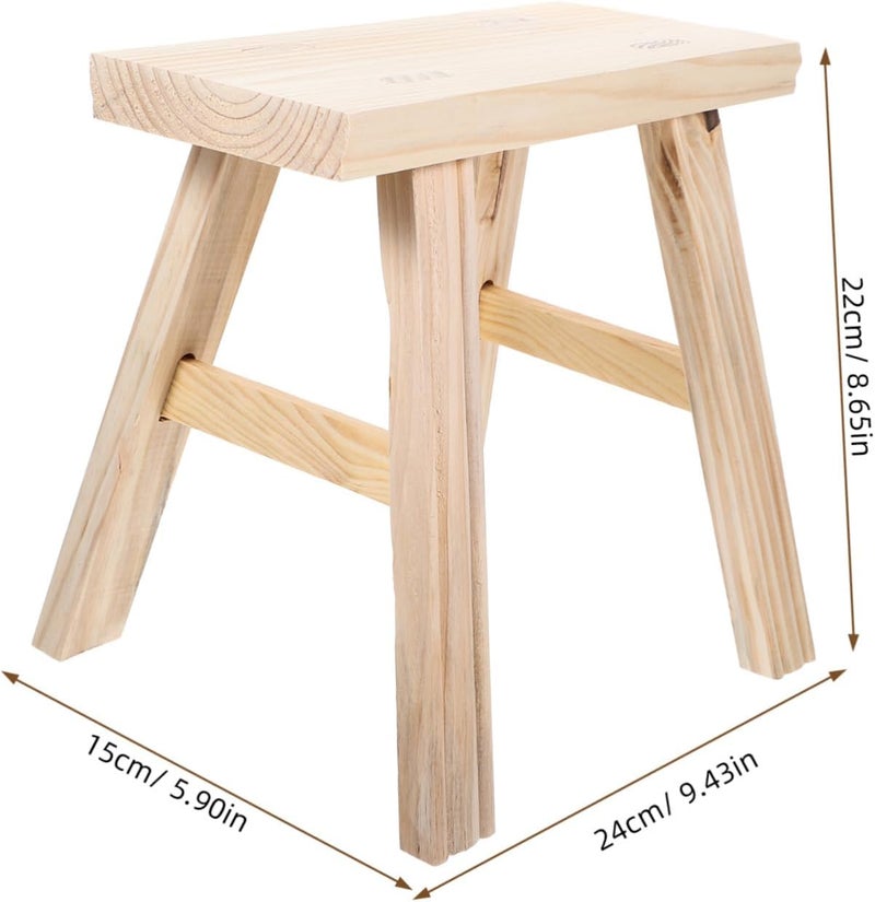Comfortable Stool for Shoe Changing Retro Design Lightweight Easy to Clean for Bathroom Bedroom Use Non Slip Surface Strong Construction - Image 2