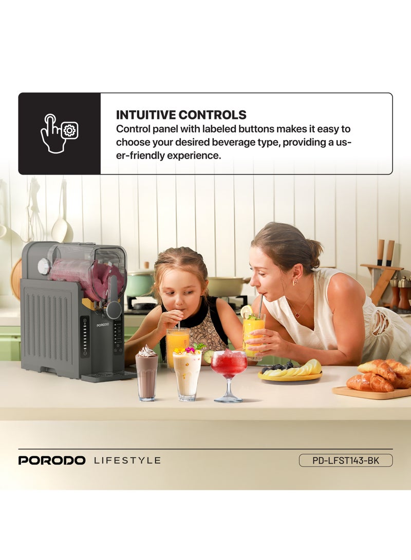 porodo 2.6L Multifunction Slushie Maker with Intuitive Controls & Efficient Blending / Multi-Function Blender for Milkshakes, Ice Cream & Frappe Maker / Quick Freezer / Frozen Drink Maker / Frozen Juice, Cocktail & Slushy Maker - Black - Image 5
