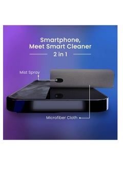 CARE AND SMILE Care and Smile Mist Cleaner Screen Cleaner Sterilization Disinfection Cleansing Screen Cleaner Spray Safe for All Phones Laptop and Tablet Screens Two in One Spray and Microfiber Cloth Grey  - Image 4