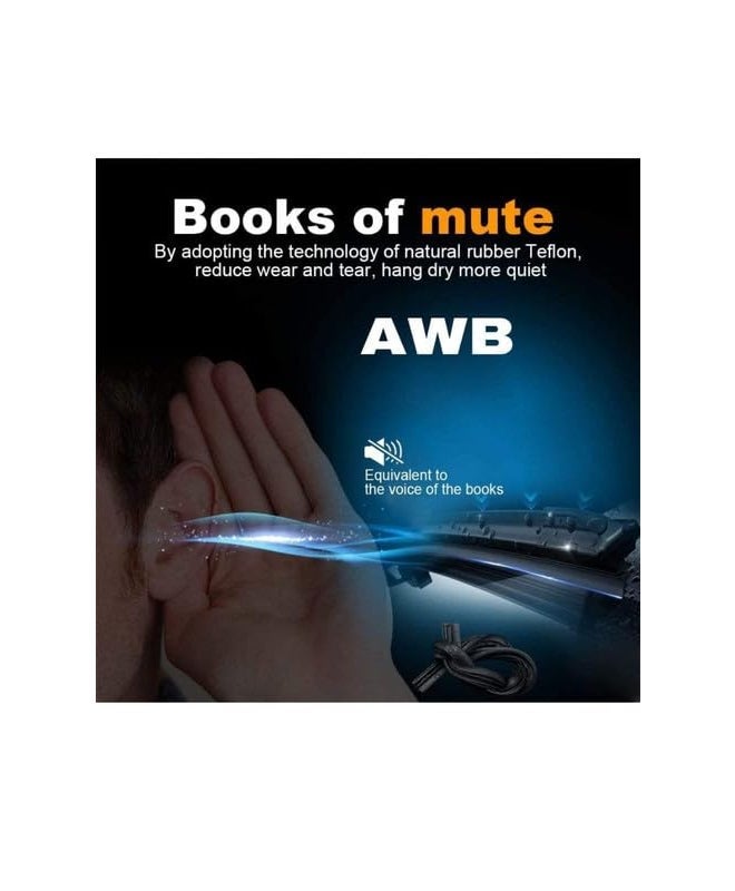 AWB شفاطات المساحات الهجينة الأمامية AWB® متوافقة مع هوندا أكورد (عبوة من 2) - Image 4
