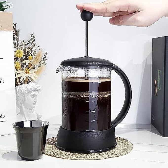 EASYWORKZ Eclipse French Press 800 Ml Coffee Tea Maker With Borosilicate Glass - Image 4