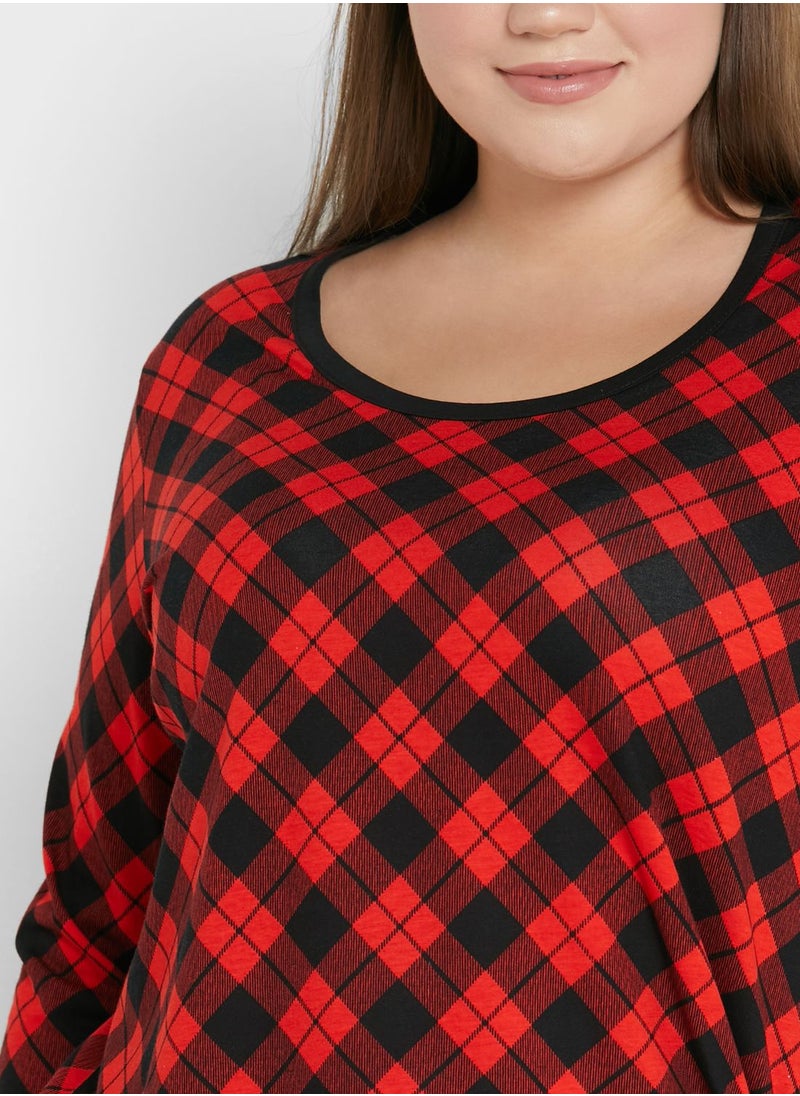 city chic - Checked Dress - Image 1