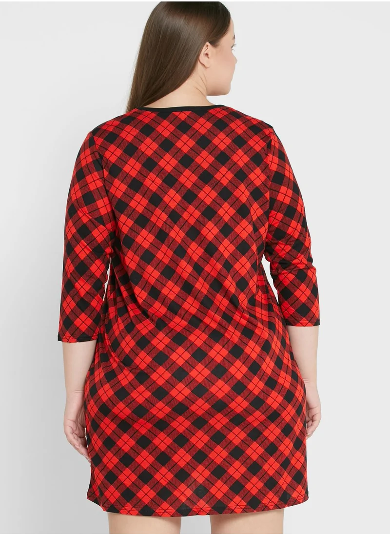 city chic Checked Dress