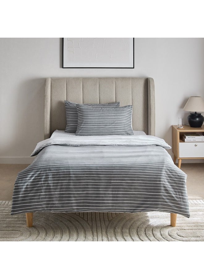 Home Box Madison Lunaire 3-Piece Printed Cotton Twin Duvet Quilt Cover Set 220 x 150 cm  - Image 3