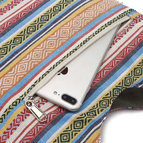 Coton Pose Women Shoulder Handbags Fashion canvas Hippie Crossbody Bags Bohemian Animal Prints Hobo Bags (Off-white) - Image 5
