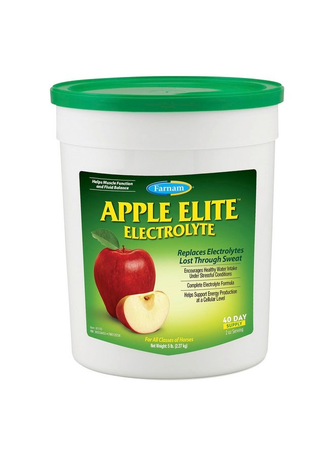 Farnam - Apple Elite Horse Electrolyte Powder, Replaces Minerals Lost In Sweat During Exercise, Extreme Weather & Stressful Conditions, 5 Lb., 40 Day Supply - Image 1