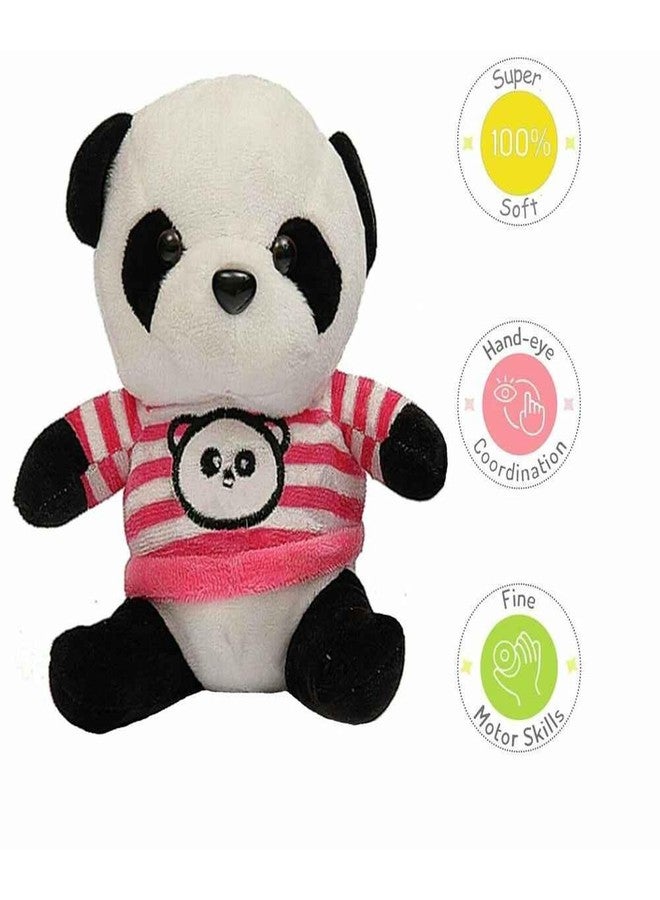 DearJoy Panda in Pink T-Shirt Plush Toy 20 cm - Image 2