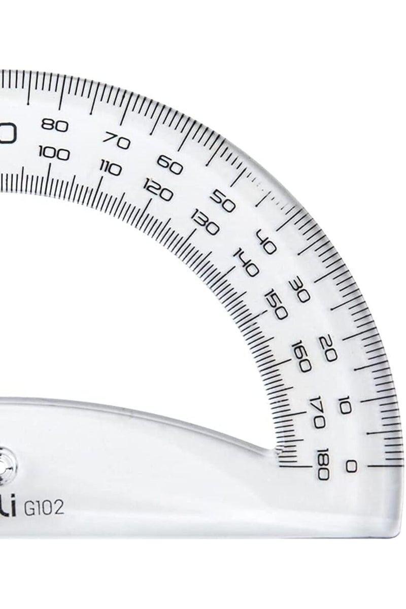 Deli EG10212 Protractor, Clear - Image 3