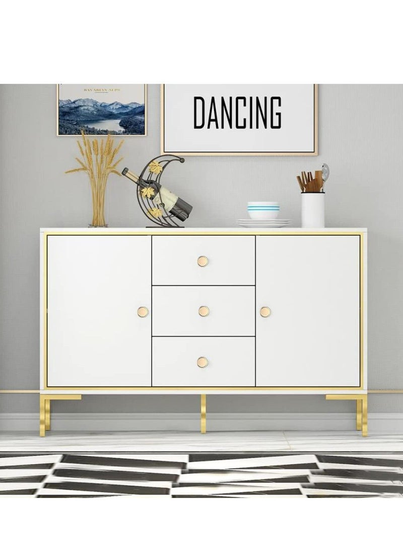 Y&D Cabinet Knobs 9pcs 1inche Drawer Knob Aluminum Knurled Round Kitchen Gold and Grey Oxidation Finish with Diamond Decorative for Cupboard Vanity Dressers Cabinets Furniture  - Image 3
