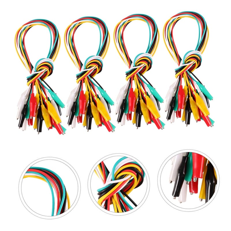 40 قطعة مجموعة كابلات اختبار ملقط التمساح المعزول للإلكترونيات تركيب الحائط - Image 5